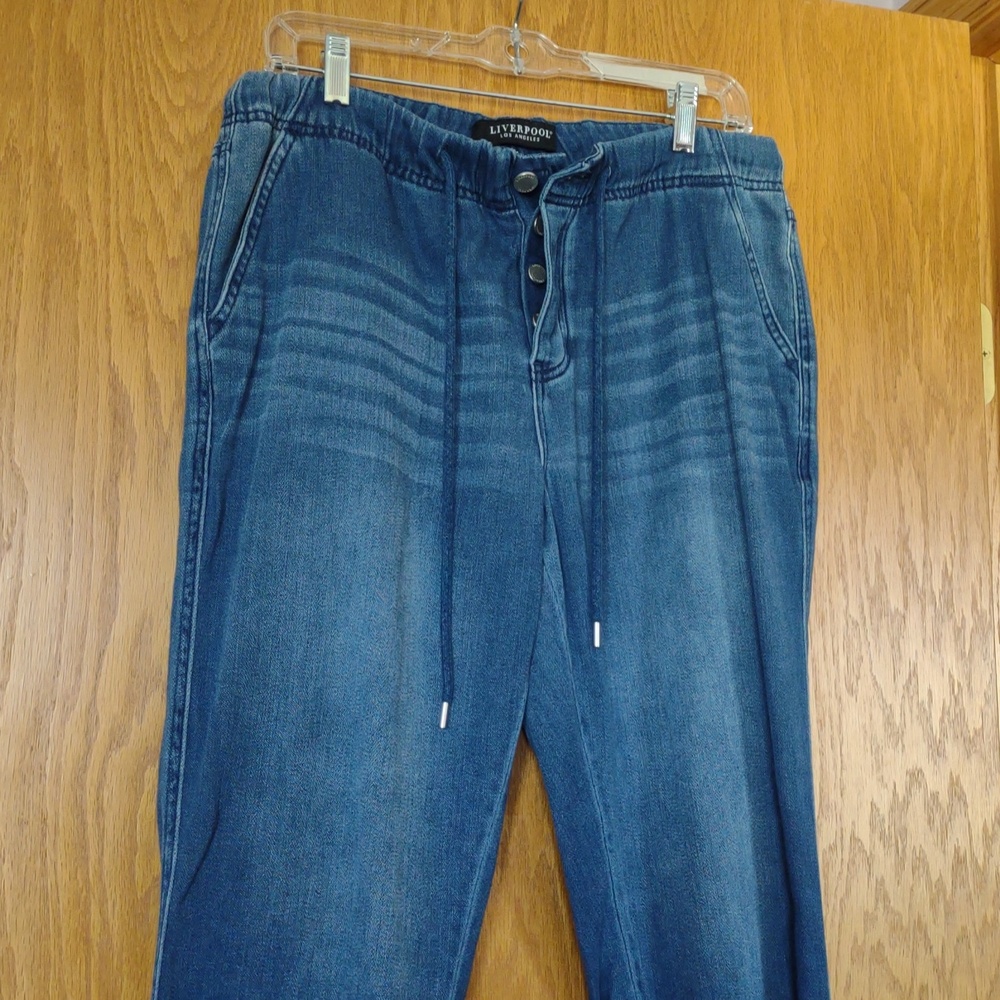 Liverpool button fly drawstring waist jeans